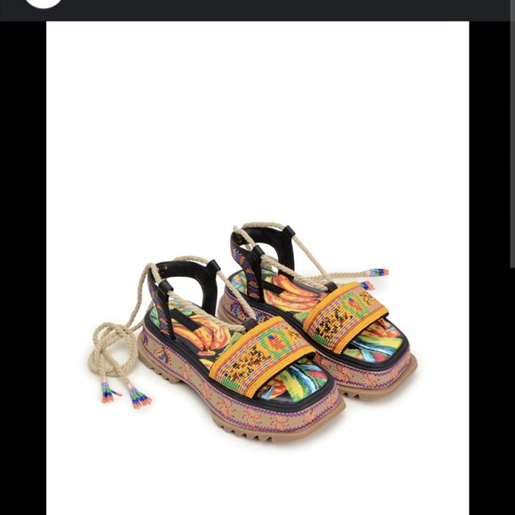 Farm Rio-Beaded Banana Flatform Sandal - Picture 2 of 2